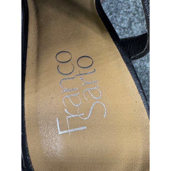 Franco Sarto Harlet Women’s 9M Heels Black Leather Open-Toe Slingback - Picture 6 of 16